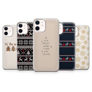 Christmas Phone Case Winter Cover for iPhone 16, 15, 14, 13 12 11 Pro, XR, Samsung A13, S24, S23 FE, A25, A72, A52, Pixel 6a,8,9