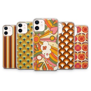 Coque rétro vintage pour iPhone 16, 15, 14, 13 12 11 Pro, XR, Samsung A15, S24, S23, S22, S21 FE, A25, A72, A55, Pixel 6a, 7, 8, 9