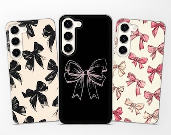 Bow Phone Case fits Samsung S25 S24 Ultra S23 Plus S22 S21 S20 FE for Samsung A73 A72 A56 A55 A54 A53  A35 A26 A25 A15 A14 A13 A12 A05s