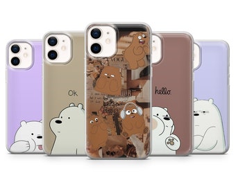 Teddy Bear Phone Case Animal Bear Cover for iPhone 16, 15, 14, 13 12 11 Pro, Samsung A15, S24, S23 FE, A40, A72, A54, Pixel 6a 7 8 9