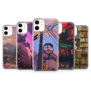 Lo-Fi Anime Phone Case Japanese Art Cover for iPhone 16 15 14 13 12 11 Pro, Samsung A13 S24 FE S23 S22 S21 FE A40 A72 A52, Pixel 6a 7 8 9