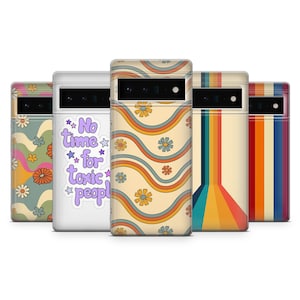 Retro telefoonhoesje Groovy 70's Cover voor Pixel 9 Pro XL, 8, 7, 6, 6A, 6 Pro, XL, 5A, 4A, 4, 3A XL