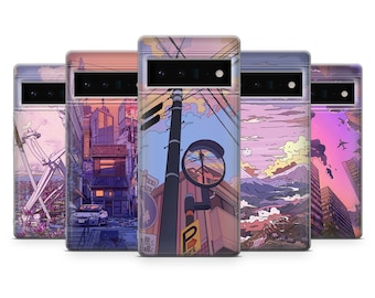 Lo-Fi Phone Case Japanese Art Cover for Pixel 10 Pro XL, 9, 8 Pro, 7, 6, 6A, 6 Pro, XL, 5A, 4A, 4, 3A XL