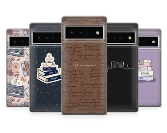 Bookish Phone Case Literature Cover for Pixel 9, 8, 7A, 7, 6, 6A, 6 Pro, XL, 5A, 4A, 4, 3A XL