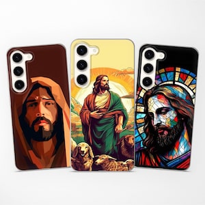 Jesus Phone Case Christian Cover fits Samsung S24 Ultra S23 Plus S22 S21 S20 FE for Samsung A73 A72 A55 A54 A53 A52s A35 A25 A15 A14 A13 A12