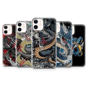 Dragon Phone Case Japanese Cover for iPhone 14, 13 12 11 Pro, XR, Samsung A13, S23, S22, A40, A72, A52, Pixel 6a