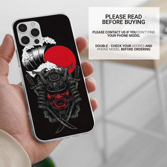 Samurai Phone Case Japanese Cover for iPhone 15, 14, 13 12 11 Pro