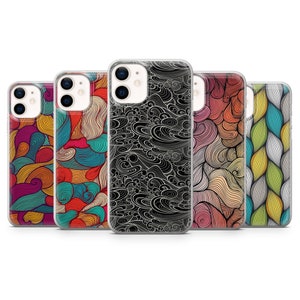 Waves Phone Case Colorful Cover for iPhone 14, 13 12 11 Pro, XR, Samsung A13, S22, S21 FE, A40, A72, A52, Pixel 6a