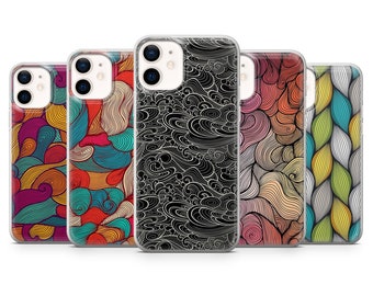 Waves Phone Case Colorful Cover for iPhone 14, 13 12 11 Pro, XR, Samsung A13, S22, S21 FE, A40, A72, A52, Pixel 6a