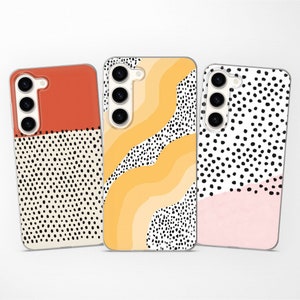 Polka Dot Handyhülle Aesthetic passend für Samsung S25 Ultra S24 S23 Plus S22 S21 S20 FE für Samsung A73 A72 A55 A54 A53 A52s A35 A15 A14 A13 A12