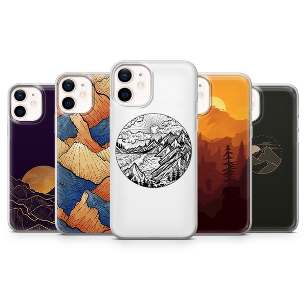 Mountain Phone Case Alpen Cover for iPhone 14, 13 12 11 Pro, XR, Samsung A13, S22, S21 FE, A40, A72, A52, Pixel 6a