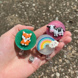 3-PACK badgespoelen voor vossen, regenboog en koeien | Dierenbadgerollen | Leuke badgespoelen | Verpleging