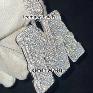 Colgante con letra de moissanita Iced Out Hip Hop 10,76 CTW VVS1 - Joyería personalizada