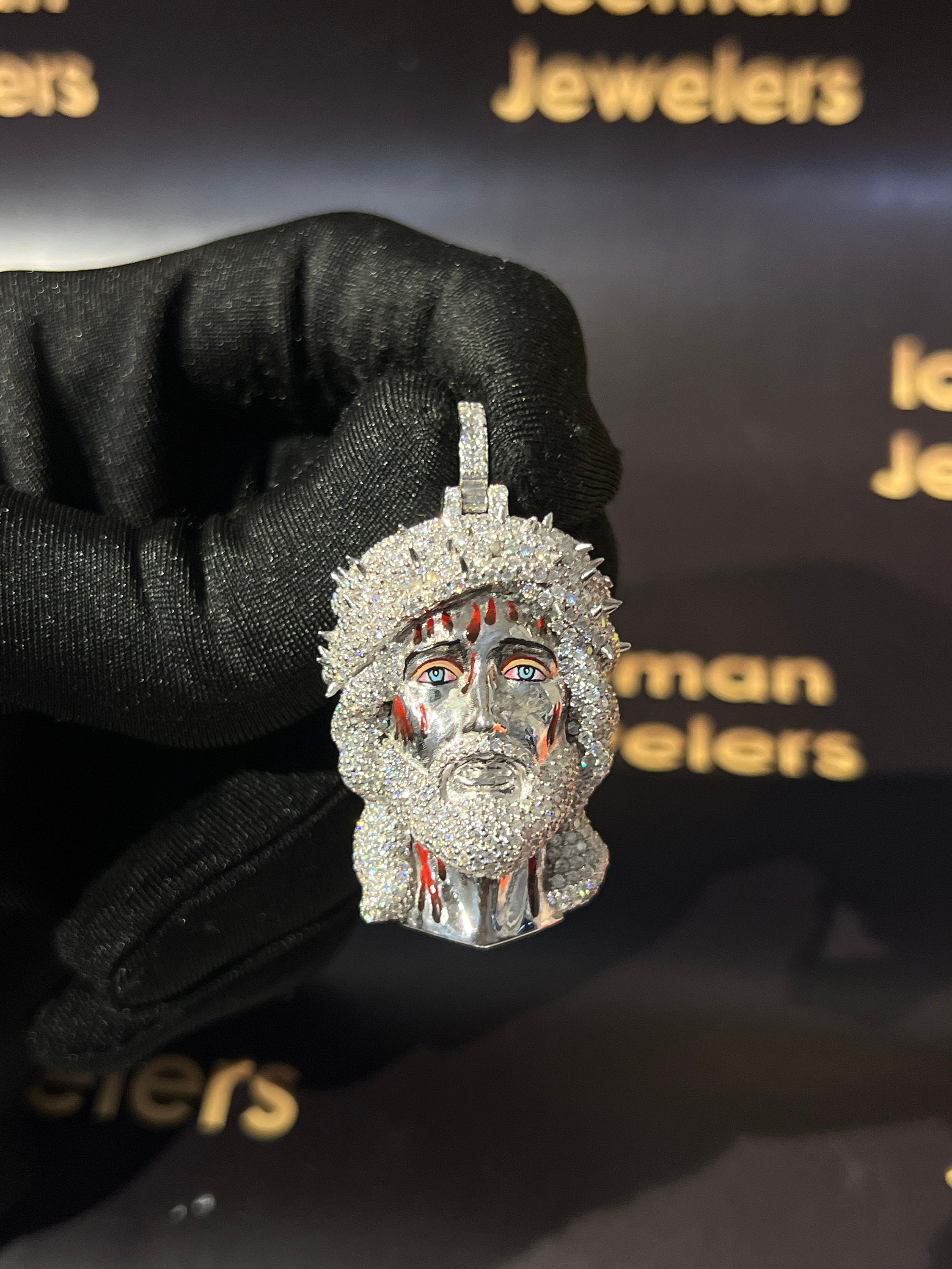 Jesus Enamel Pendant Iced Out Pendant 925 Silver Pendant For Unisex VVS Moissanite Diamond Pendant Custom Mens Pendant