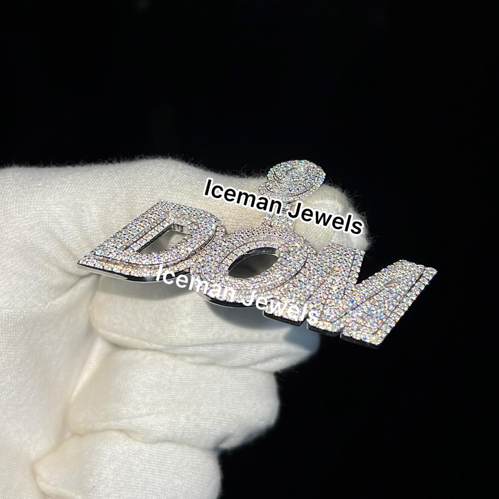 Rapper Pendant Numbers Customize Hip Hop Pendant, Custom Letter and Number Pendant, Iced Out ...