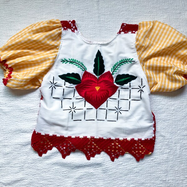 The Coco Reworked Tablecloth Top, size xs-small