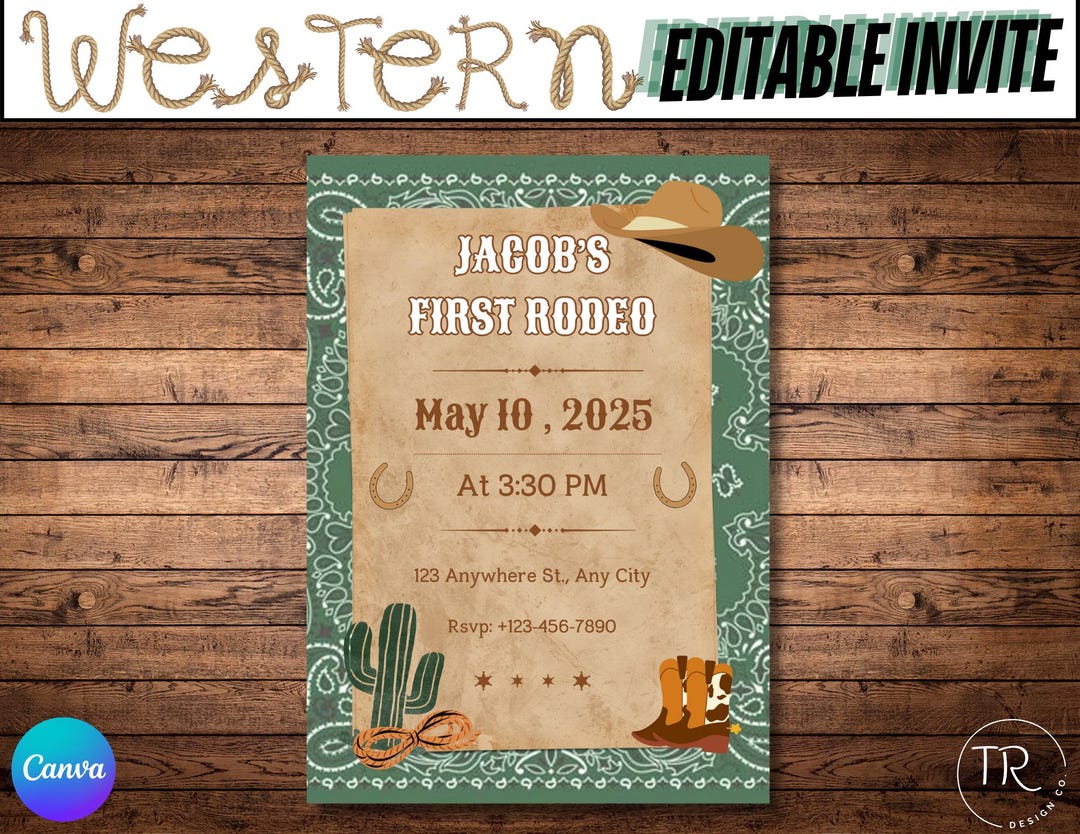 My First Rodeo Invitatioons My First Rodeo Invite - Etsy Australia