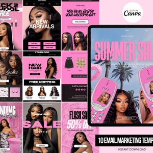 10 Editable Email Template Business Canva E-mail Marketing Templates Hair Email Templates