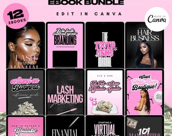12 PLR Ebooks, Girl Boss bundle, MRR included, Done For You Ebook Template, White Label,Planner, Rich Girl, PLR, eBook, Done For You