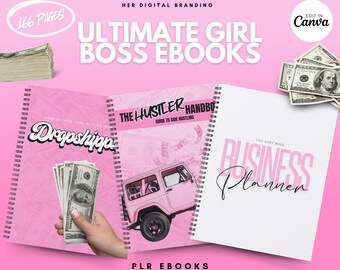 Ultimate Digital Girl Boss bundle, MRR included, Done For You Ebook Template, White Label, PLR, eBook, Done For You