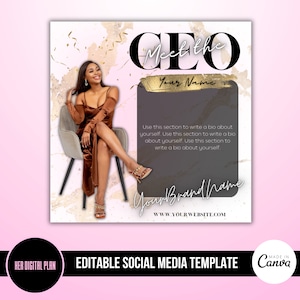 Meet The CEO Flyer|Template Editable Canva Instagram|E-flyer DIY Social Media