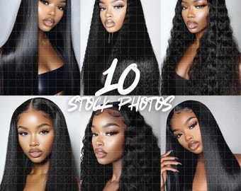 Hair Stock Photos, Beauty Stock Photos, African American Model, Makeup Images Hair Stock Photos, Photo Hair Extension Digital Download