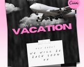 Vacation Flyer, Out Of Office flyer, Small Business , Social media Marketing flyer, Canva template, DIY Flyer, Hair flyer, Lash
