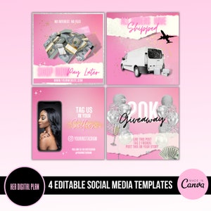 Social Media Flyer|DIY Template Design|E-Flyer Bundle Canva Template Instagram DIY