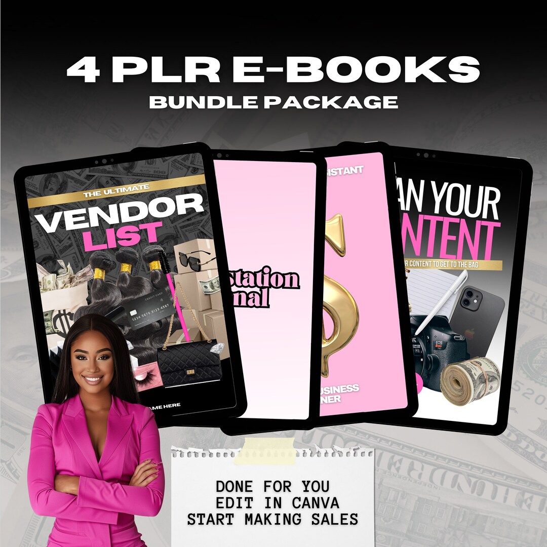 4 PLR Ebooks Bundle, Done for You Template, Journal Template, White ...