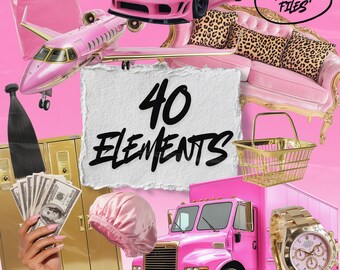 40 KI-generierte Grafikelemente - Clip Art Vault | Transparente PNGs für Flyer, Planer, Vision Boards, eBooks & Branding