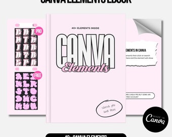 Ebook Canva Elementi Canva Caratteri Canva Parole chiave Canva Download digitale Canva Pro Design digitale modello Canva
