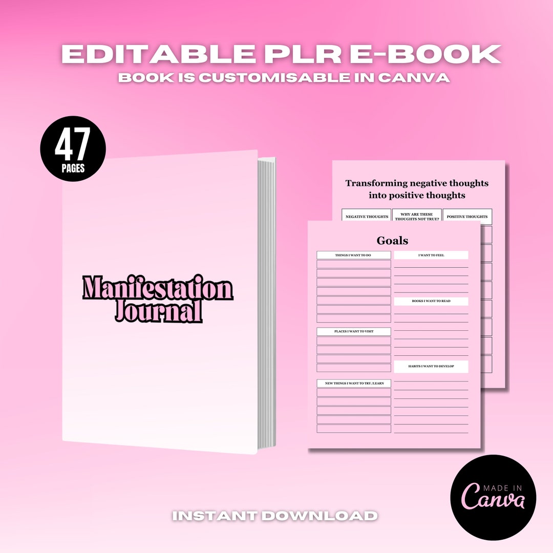 PLR E-book Journal | Done for You Template E Book Template ...