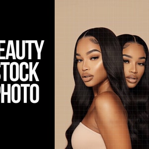 Beauty Stock Photo, Makeup Stock Photo, African American Model, Beauty Images Hair Stock Photo, Photo Hair Extension Digital Download