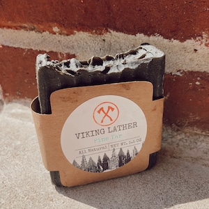 Viking Lather: Pine Tar - All Natural Bar Soap - Made with Pure Essential oils