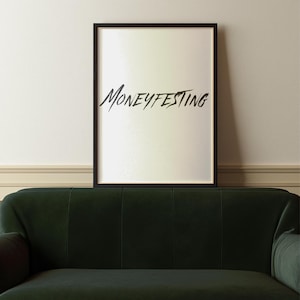 Stampa tipografica Moneyfesting: arte murale spirituale e audace (download digitale)
