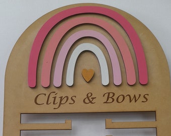 Clips and Bow holder digital file - ai, svg, lbrn, cdr