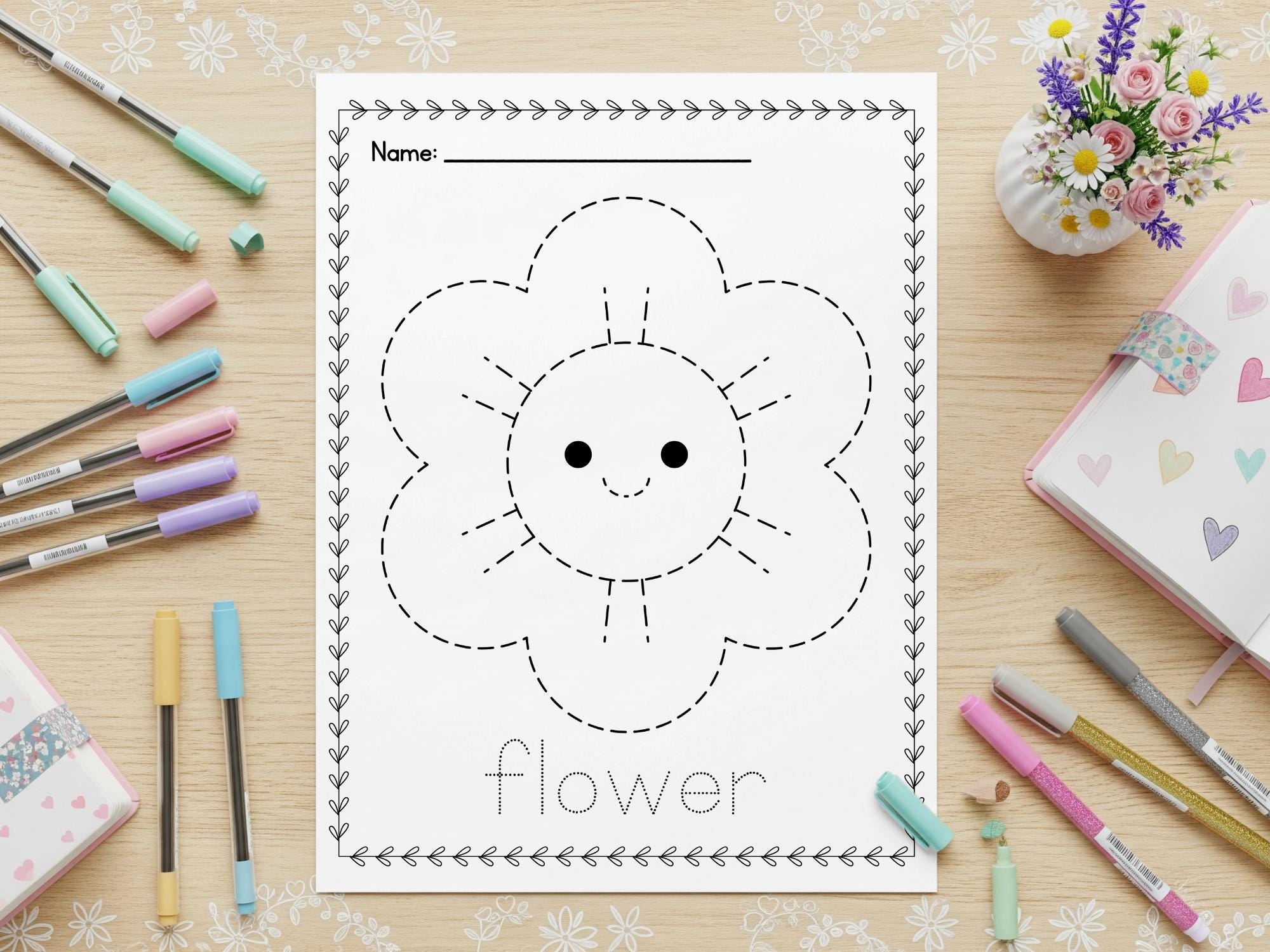 Spring Line Work Simple Spring Line Tracing Worksheet Bundle, Weather Preschool Fine Motor ...