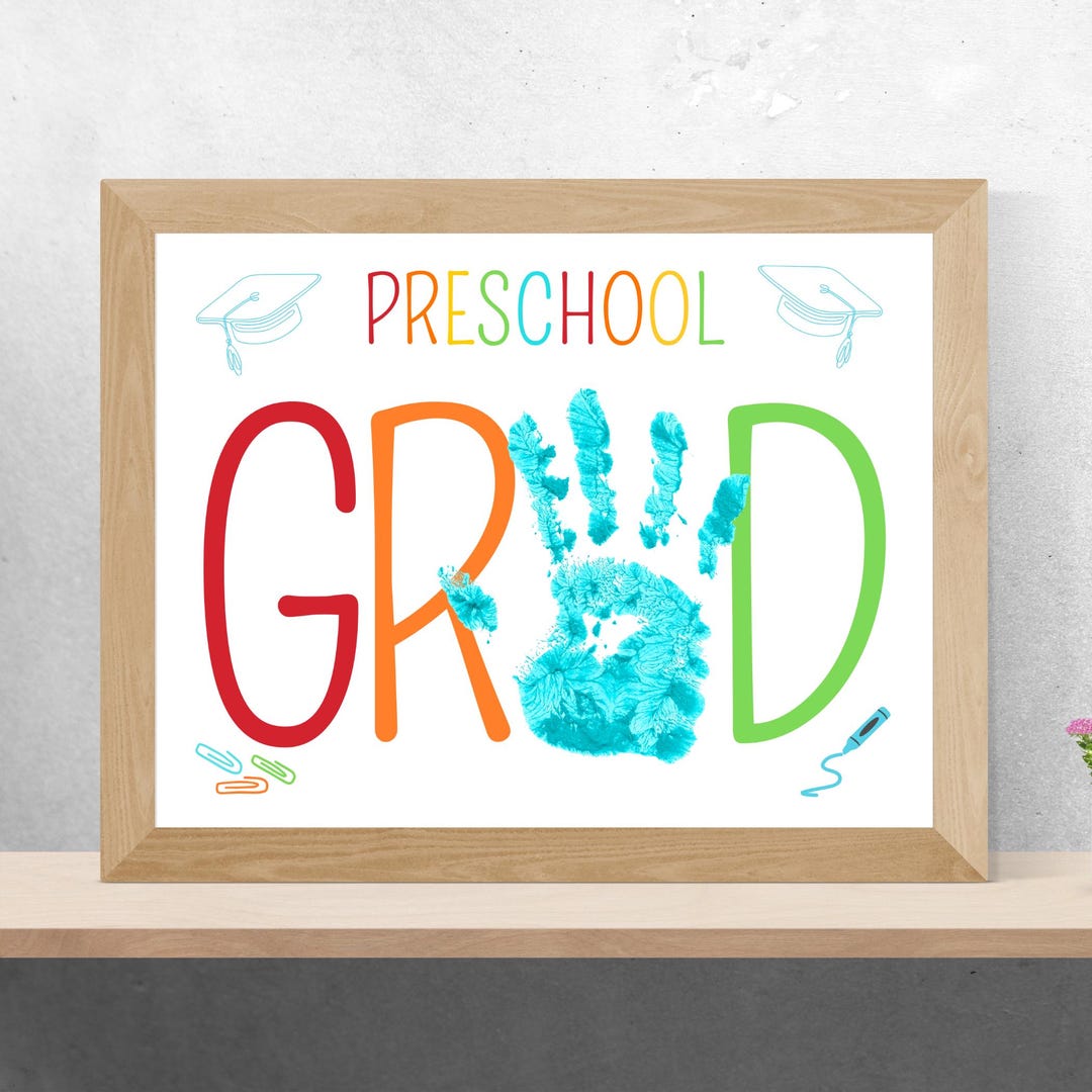 Preschool Graduation Handprint Craft Diploma, Last Day of School ...
