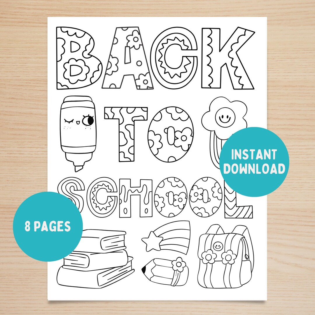 First Day of School Coloring Sheets, Back to School Coloring Pages ...