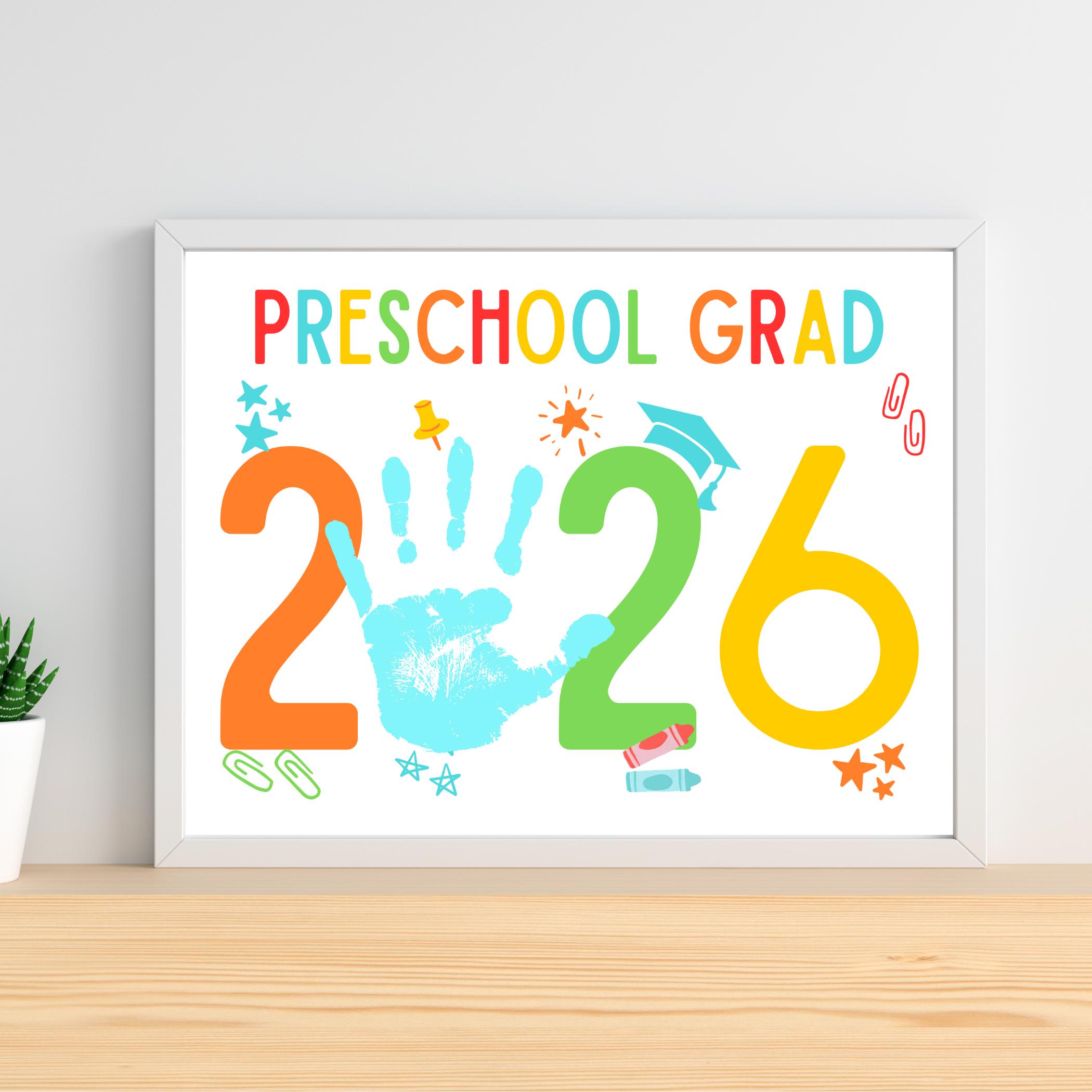2026 Preschool Graduation Handprint Craft Diploma, Last Day of School ...