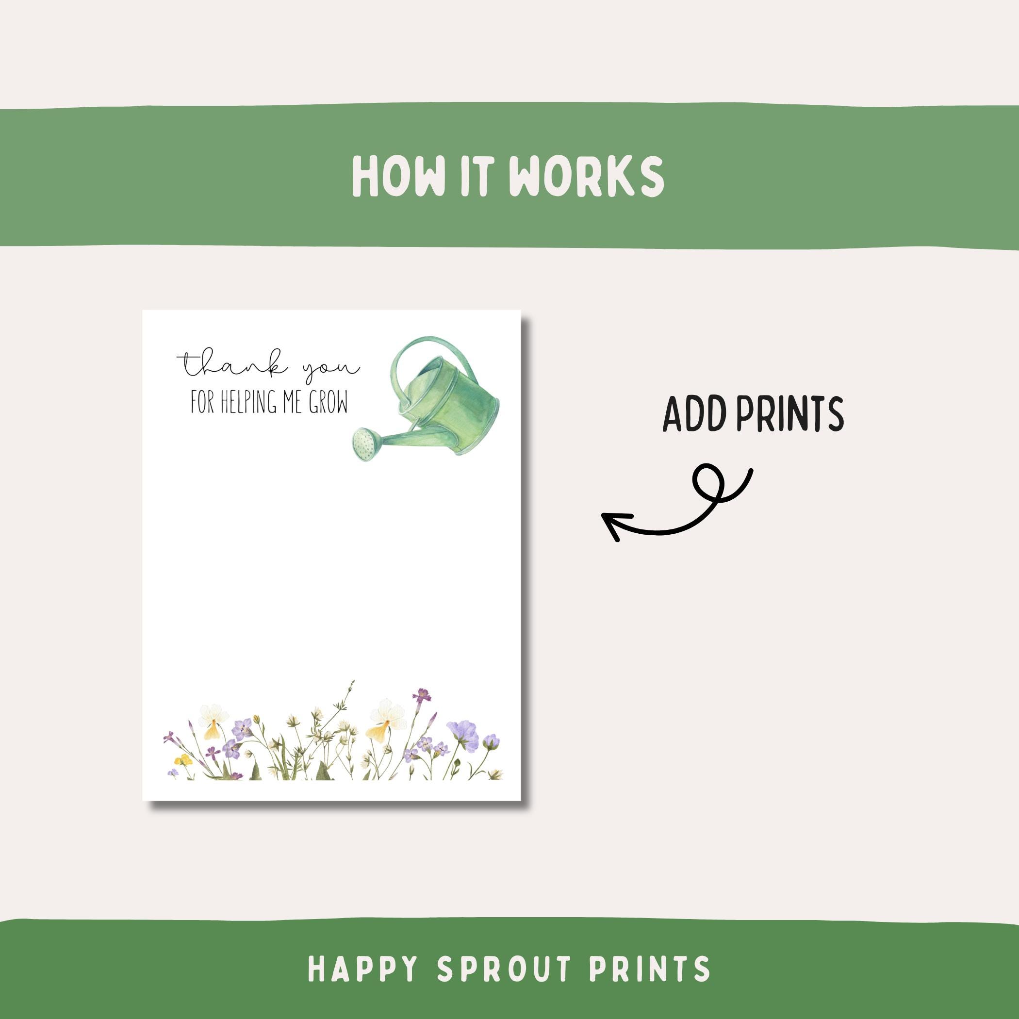 Floral Teacher Appreciation Handprint Keepsake Art, Thank You for ...