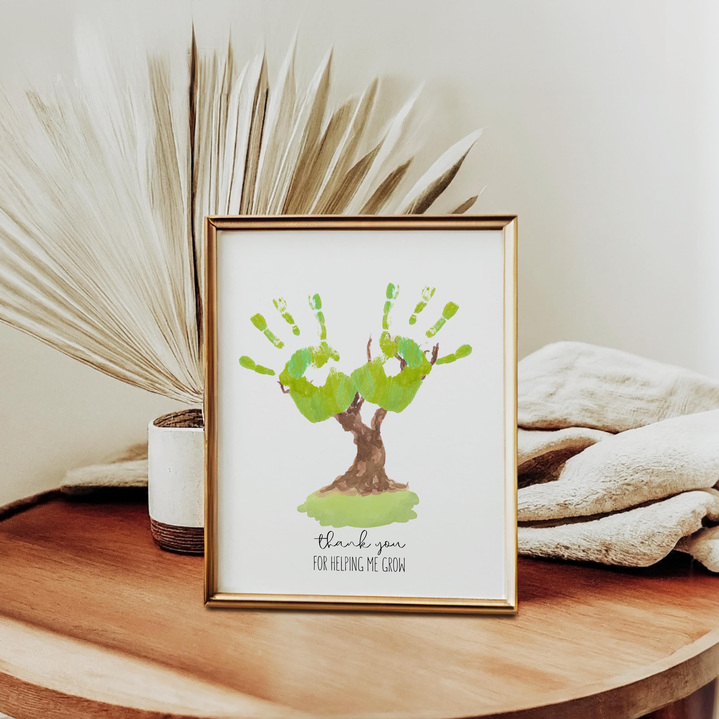 Thank You for Helping Me Grow Handprint Art Craft, Watercolor Tree ...