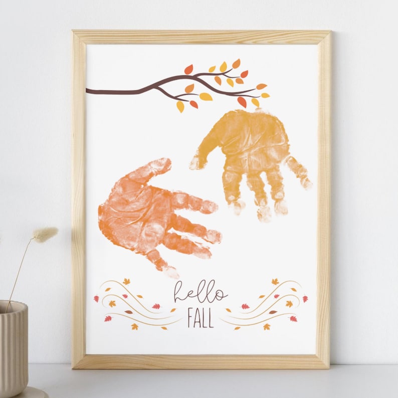 Fall Handprint Craft Bundle, Autumn Handprint Crafts, First Day of Fall ...