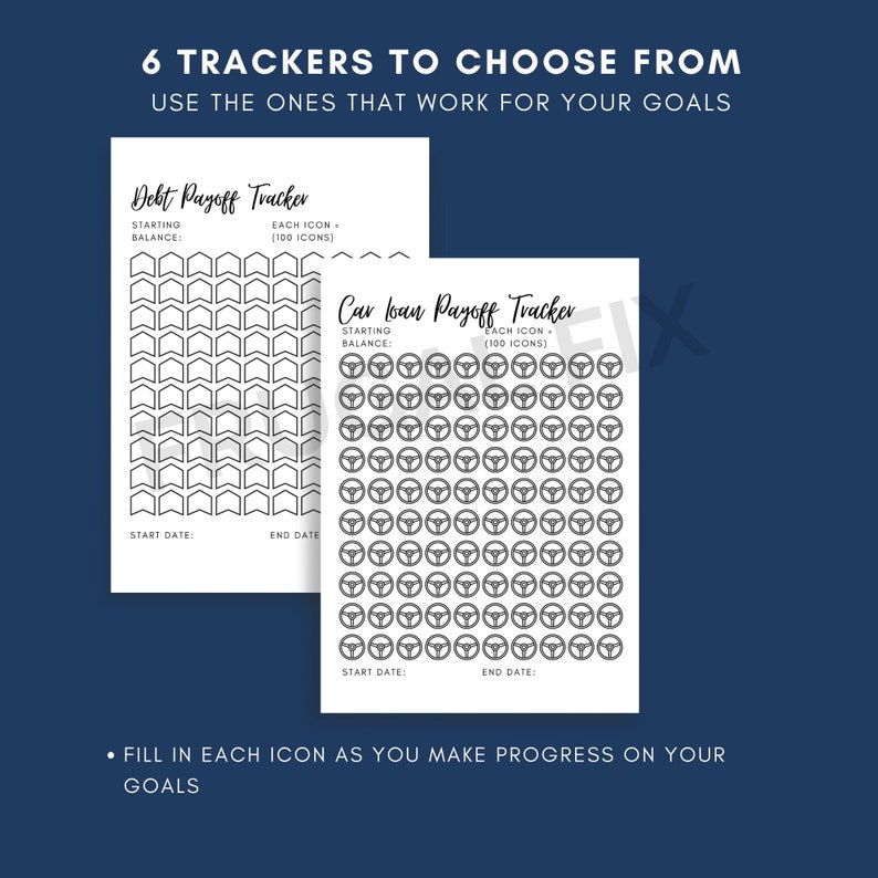 Debt Repayment Tracker Printable Visual Debt Payoff Tracker - Etsy