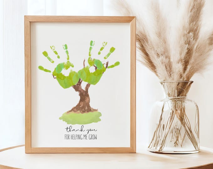 Thank You for Helping Me Learn and Grow / Handprint Art Tree / Kids ...