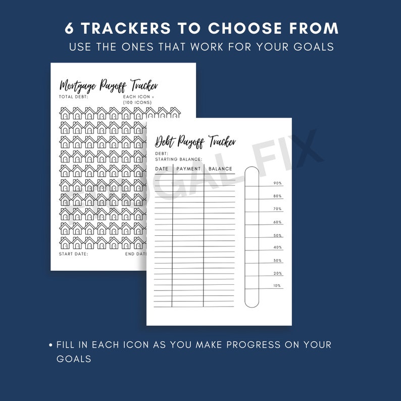 Debt Repayment Tracker Printable Visual Debt Payoff Tracker - Etsy