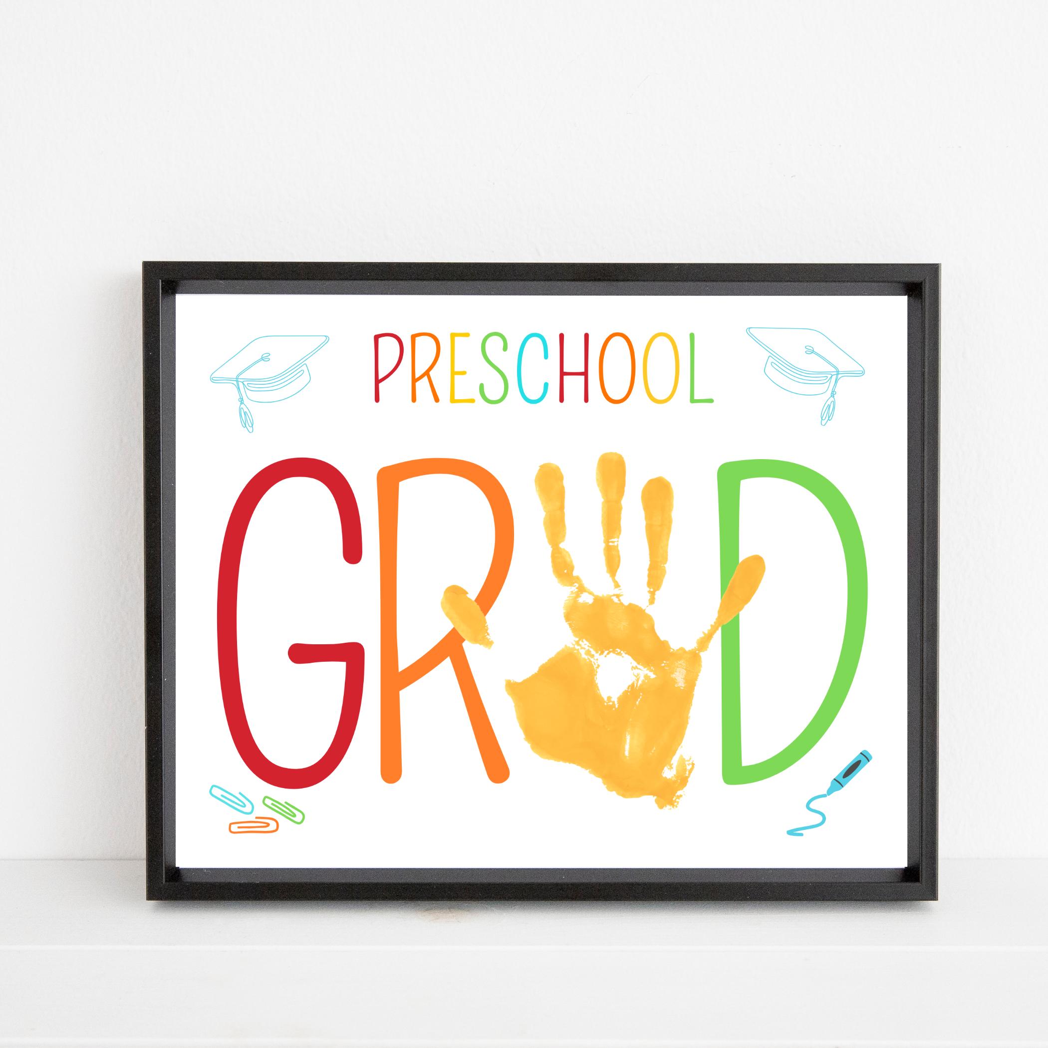 Preschool Graduation Handprint Craft, Last Day of School Handprint ...