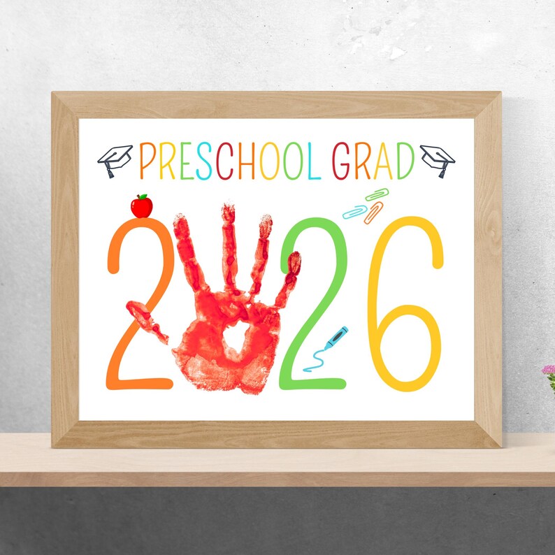 Last Day of School 2026 Handprint Craft, Preschool Graduation Handprint ...