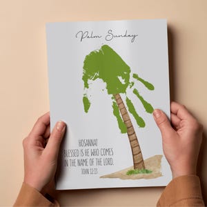 Palm Sunday Handprint Craft, Easter John 12:13 Footprint Keepsake Art