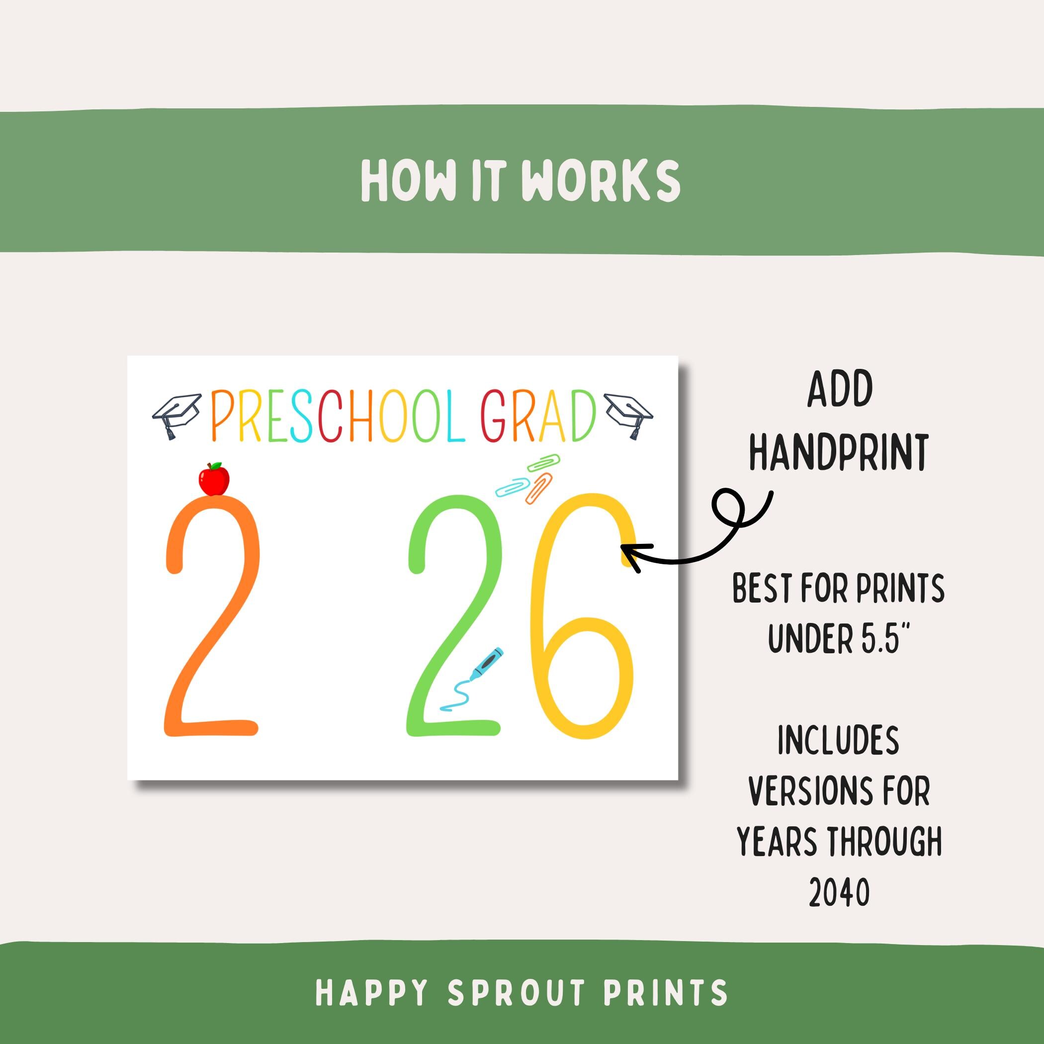 Last Day of School 2026 Handprint Craft, Preschool Graduation Handprint ...